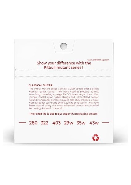 Mutant Seri Coated Klasik Gitar Teli Normal Tansiyon Mcg Nt modelleri