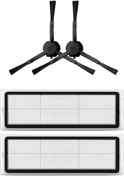 Dreame Bot L10S Pro Uyumlu Yedek Hepa Filtre ve Yan Fırça-4 Parça