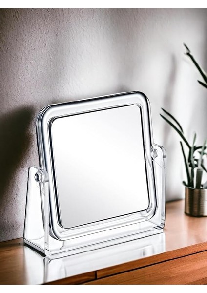 Akrilik Kare Makyaj Aynası, Akrilik Mini Makyaj Aynası - Kare Ayna, Şeffaf Ayna Şık ve Pratik Makyaj Deneyimi Için Ideal Seçim! fırsatları