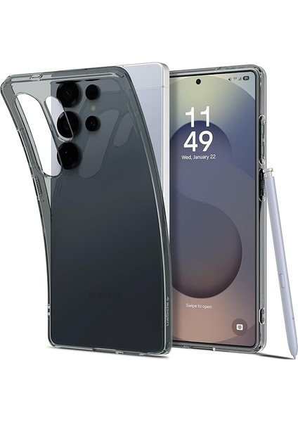 Galaxy S25 Ultra Ince Kılıf Liquid Crystal Sararma Karşıtı Duraclear™ Hava Kanalı Teknolojisi™ Askeri Sınıf Koruma Space Crystal Şeffaf Kapak - ACS08949