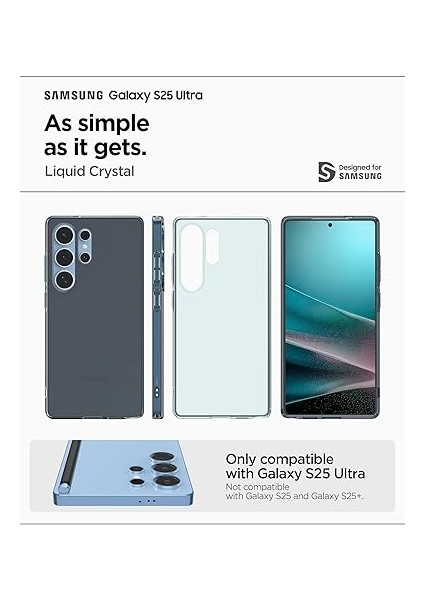 Galaxy S25 Ultra Ince Kılıf Liquid Crystal Sararma Karşıtı Duraclear™ Hava Kanalı Teknolojisi™ Askeri Sınıf Koruma Space Crystal Şeffaf Kapak - ACS08949 fiyatları