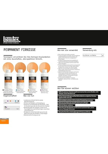5204 Profesyonel Mat Vernik, Akrilik Boyalar Için Son Kat Verniği - Saten Son Kat, Sararma Yapmayan, Eskimeye Karşı Dayanıklı, Hızlı Kuruyan, Arşiv Kalitesinde - 4oz Şişe, Şeffaf modelleri
