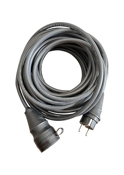 Elektrikli Araba Şarj Uzatma Kablosu TOPRAKLI%100 Bakır 3x2.5mm (Siyah, 10 Metre) fiyatları