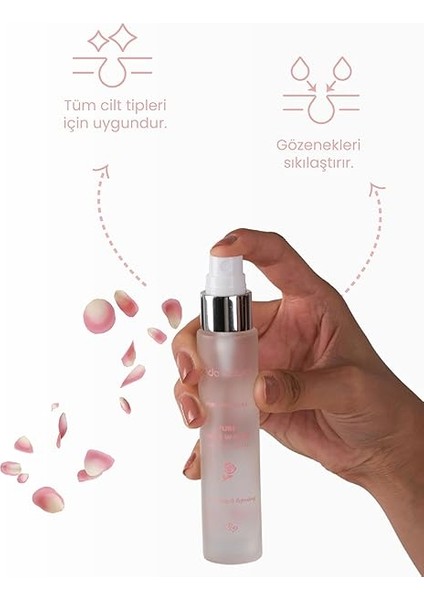 Natural Gül Suyu Gözenek Sıkılaştırıcı Aydınlatıcı ve Arındırıcı TONIK%100 Doğal ve Saf 30 ml indirimleri