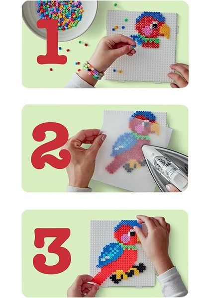 Boncuk 207-54 Ütü Boncuğu Torbası, Yakl. 1.000 Renkli Midi El Işi Boncuğu, 5 mm Çapında, Parıltılı Karışım, Büyükler ve Küçükler Için Yaratıcı El Işi Eğlencesi fırsatları