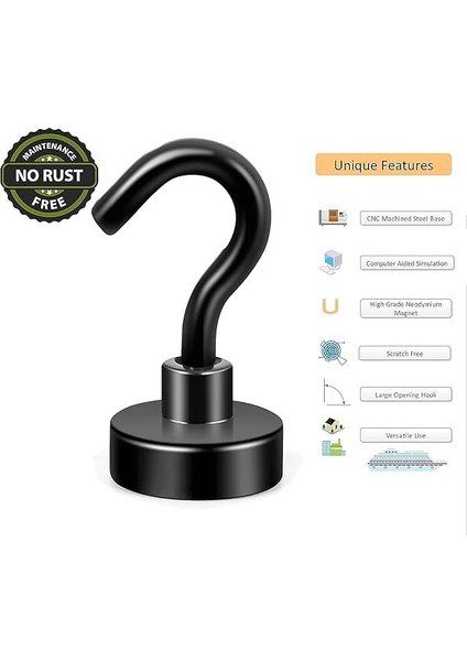 10 Adet Neodyum Mıknatıs Askı Seti 14KG Taşıma Kanca Mutfak Buzdolabı Banyo Kapı Dolap Balkon Tekne modelleri