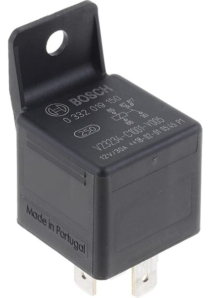 0332019150 Mini Röle 12V 30A, IP5K4, Çalışma Sıcaklığı -40° Ila 100°, Kapatıcı Rölesi, 5 Pins, 2X87, Dantelli