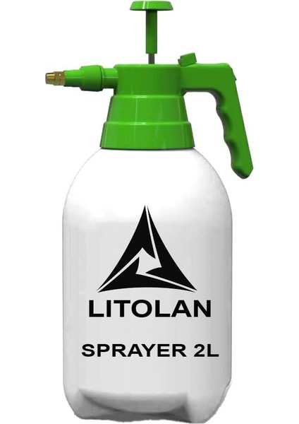 Püskürtücü, 2 Litre Pompa Şişesi, Plastik, Pirinç Püskürtme Nozullu Basınçlı Püskürtücü, Sulama ve Haşere Kontrolü Için Püskürtücü