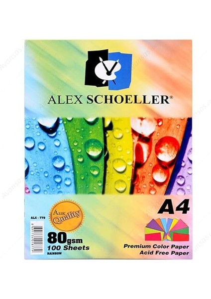 Schoeller A.FTK.KGT.450.01 A4 100'LÜ Fotokopi Kağıdı Karışık Renkli - 779