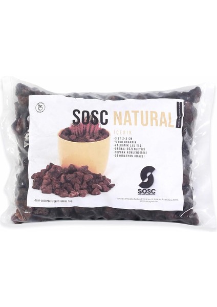 Pomza Taşı 2-3 cm Volkanik Cürüf Ponza Lav Kırığı 3 Lt indirimleri