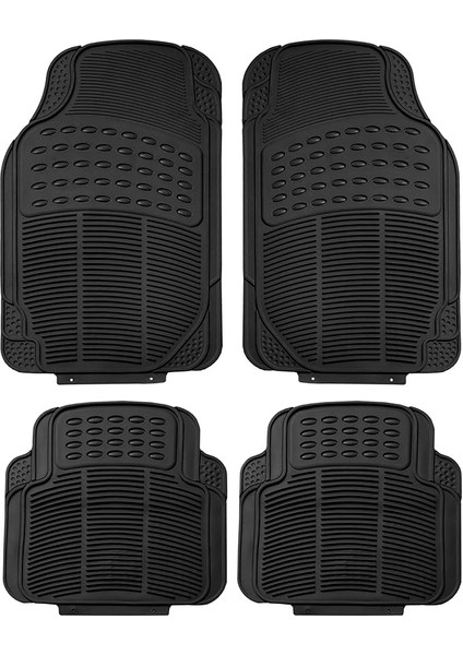 Paspasları Siyah Evrensel Uyumlu Ağır Hizmet Kauçuk Tüm Hava Şartlarına Karşı Koruma Için Çoğu Araba, Suv ve Kamyona Uyar, 4 Parça (Tam Set Kesilebilir) Fh Grup F11305BLACK