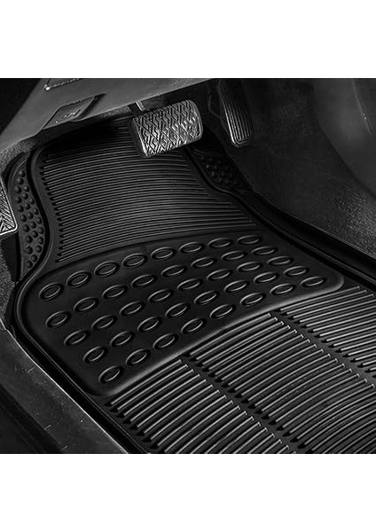 Paspasları Siyah Evrensel Uyumlu Ağır Hizmet Kauçuk Tüm Hava Şartlarına Karşı Koruma Için Çoğu Araba, Suv ve Kamyona Uyar, 4 Parça (Tam Set Kesilebilir) Fh Grup F11305BLACK fiyatları