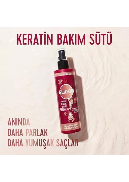 Sıvı Saç Bakım Sütü Brezilya Keratin Terapisi Hidrolize Keratin Marula Yağı E Vitamini 200 ml fırsatları