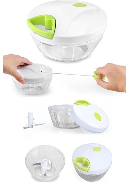 3 Bıçaklı Paslanmaz Büyük Boy Doğrayıcı Kesici El Rondosu (3 Bıçak) fırsatları