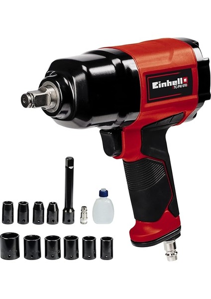 Havalı Darbeli Somun Sıkma Tc-Pw 610 (Maks. Tork 610 Nm, Sağ/sol Dönüş, 10 Adet Soket, Boş Yağ Şişesi, Tapa Nipeli, 125 mm Uzatma Aparatı) - 4138960