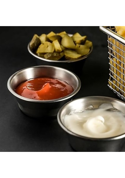 Home Sosluk 6 Lı Paslanmaz Çelik Mini Kase Lokumluk Reçellik Çerezlik Sosluk 6 Adet 8 cm Metal modelleri