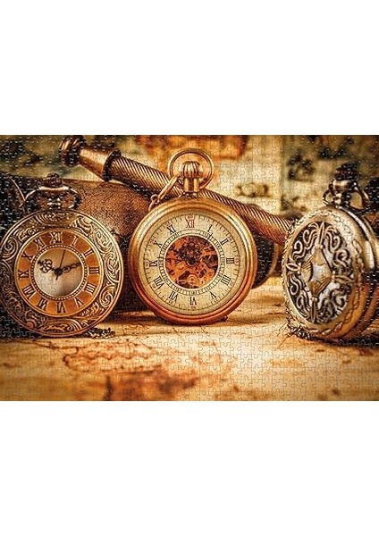 2000 Parça Antika Saatler Puzzle - 46004 modelleri