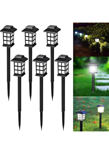 6 Adet Solar Güneş Enerjili, Dış Mekan, Bahçe Aydınlatması, Sevgililer Günü, Peyzaj, Bahçe, Veranda, Çit, Balkon Dekorasyonu, Ağaç Için, Su Geçirmez, Fener, Süs, Lamba, Beyaz LED Işık