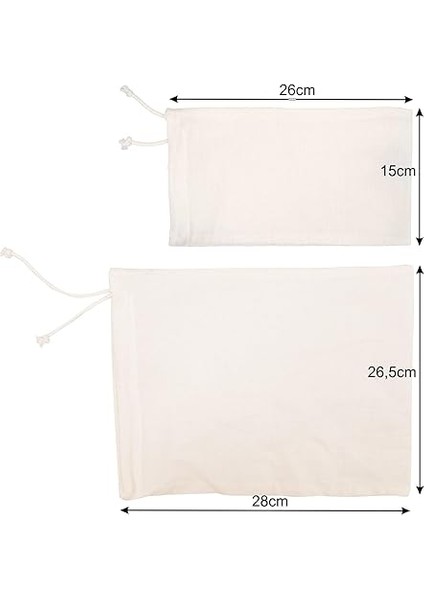 Çok Amaçlı Süzme Kesesi Torbası Süt Yoğurt Peynir Sebze Salça Süzme Torbası Süt Bezi Süzgeç 2'li Set fiyatları