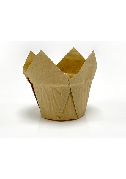 Hediye Sepeti 50'li Kalın Lale Kapsül Kraft Muffin Kek Kalıbı, Içi Yağlı Kağıt Tulip, Safari Konsept, Cupcake Kağıdı Doğum Günü Parti Dekorasyonu Için