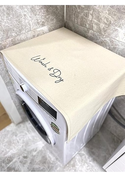 Nakış Işlemeli Çamaşır ve Kurutma Makine Buzdolabı Örtüsü fırsatları