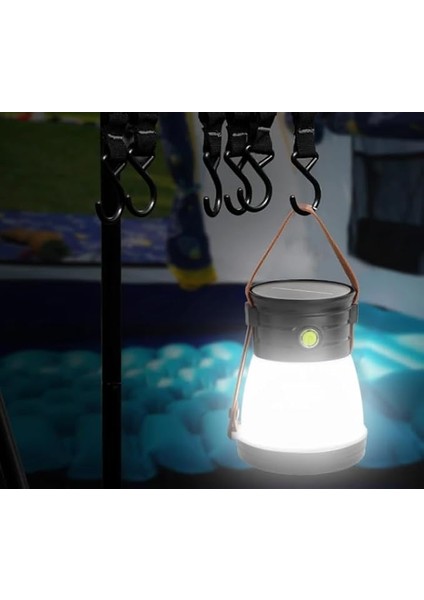 Solar Güneş Enerjili LED Kamp Feneri | USB Type-C Şarjlı, 500 Lümen, Powerbank, Taşınabilir El Feneri, 5 Modlu Aydınlatma | Kamp, Acil Durum, Bahçe Için fırsatları