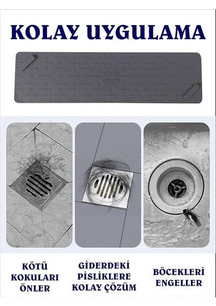 Duş Gideri Kötü Koku Önleyici Uzun Silikon Mat Koku Giderici Dikdörtgen Sızdırmaz Ped Duş Gideri Kapağı Tıpası Böcek Önleyici Koku ve Su Geçirmez Yer Sifonu Kapağı Duş Kanalı (55 cm x 12 Cm) modelleri