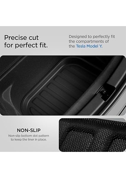 Tesla Model Y (2024-2023) Rear Trunk Arka Bagaj Alt Gizli Bölme 3D Havuz Paspas Black TL00-Y - ACP06528 modelleri