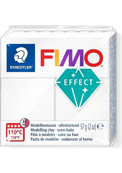 Fimo 8010-014 Fimo Effect Modelleme Kili 57 gr Saydam Beyaz