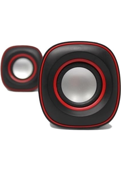 D015 Stereo USB Hoparlör Bilgisayar Pc Tablet Notebook Kırmızı indirimleri
