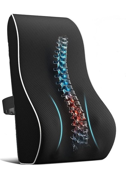 Visko Sırt Minderi Araç Koltuk Sandalye Bel Yastığı Bel Desteği