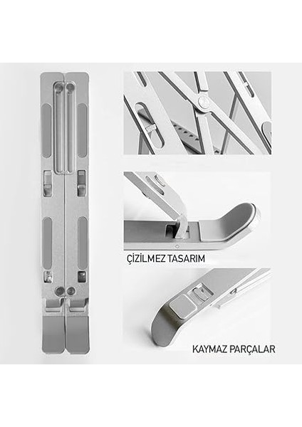 Taşınabilir Laptop Stant Bilgisayar Stant Notebook Stant Tüm Laptoplarla Uyumlu Bilgisayar Standı Taşınabilir Metal Kaymaz Stant Dizüstü Bilgisayar Stantları Stantı modelleri