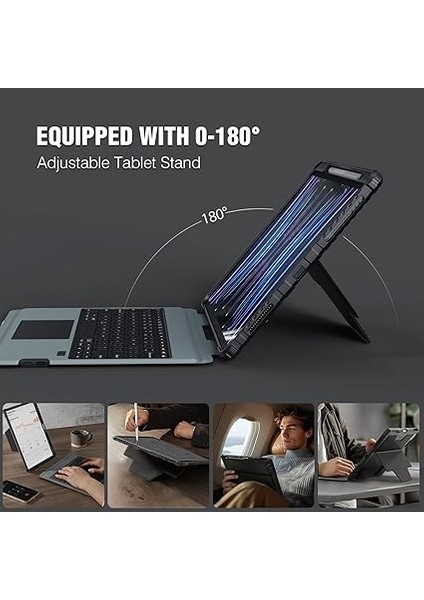 iPad Air 13 Inç Kılıf Klavye 2024 ve iPad Pro 12.9 Inç 2022-6TH/2021-5TH/2020-4TH/ 2018-3RD Gen, Kalem Tutucu ve Stand ve Kamera Kapaklı Çıkarılabilir Klavye, Akıllı Izleme Dörtgeni fırsatları