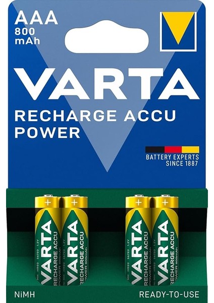 Recharge Accu Power Aaa 800MAH Blister 4
