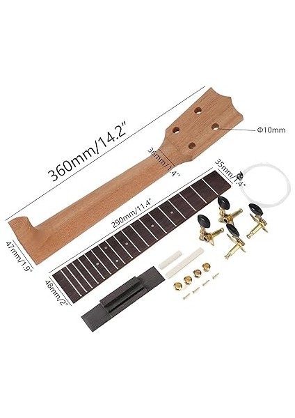 Boyun Kiti, Konser Ukulele Boyun modelleri