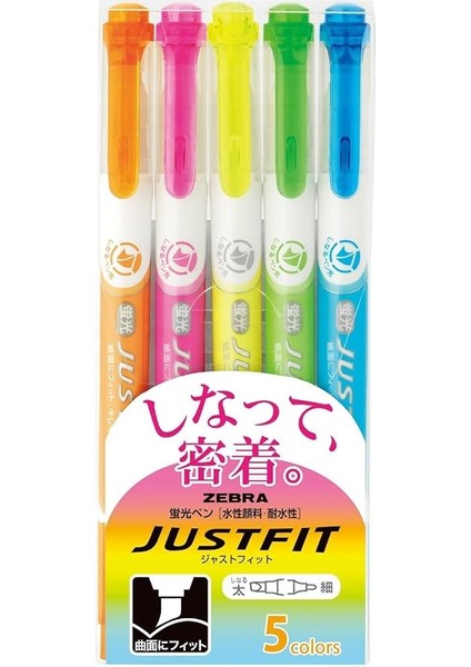 Highlighter Fit 5 Colors, WKT17-5C, 5'li, 5 Renk
