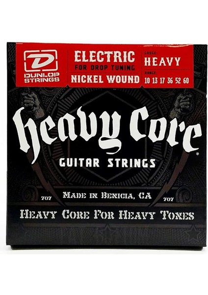 Dunlop Dunlop DHCN1060 Heavy 6 Elektro Gitar Teli (10-60)
