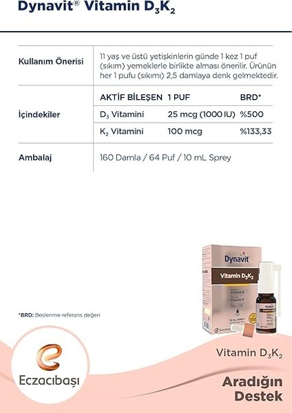 Vitamin D3K2 fırsatları