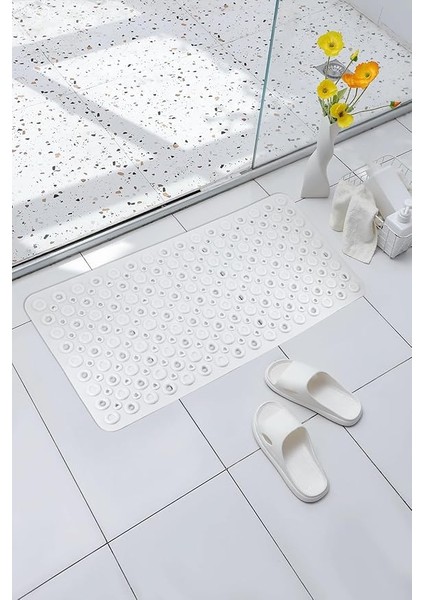 Mark Premium Serisi Banyo - Küvet Içi Kaydırmaz Vantuzlu Oluklu Desenli Diktördgen Paspas 67,5 x 34,5 Cm, Beyaz fiyatları