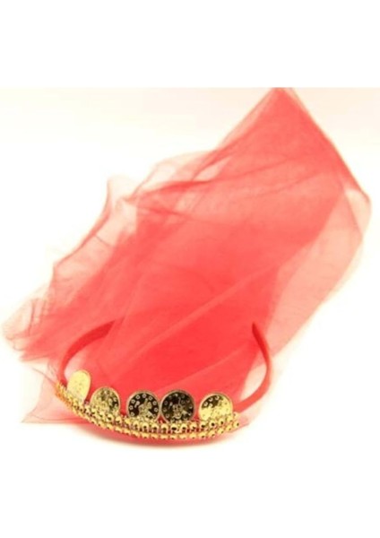 Altınlı Kına Gecesi Nedime Tacı Kırmızı 10 Adet