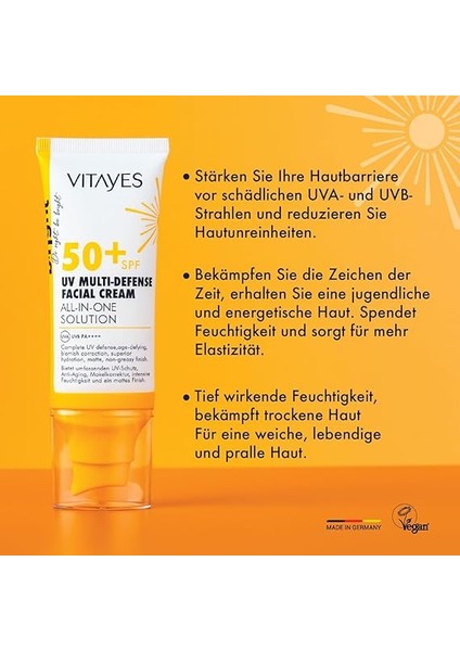 Yüz Güneş Kremi SPF50 Çok Fonksiyonlu Yüksek Uv Koruma Yaşlanma Karşıtı Nemlendirme Cilt Bakımı, 50 ml modelleri