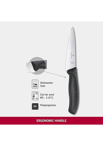 Mutfak Bıçağı Swiss Classic Tranç Blister Uzunluk 12 Cm, 6.8003.12B Üstüne Siyah modelleri