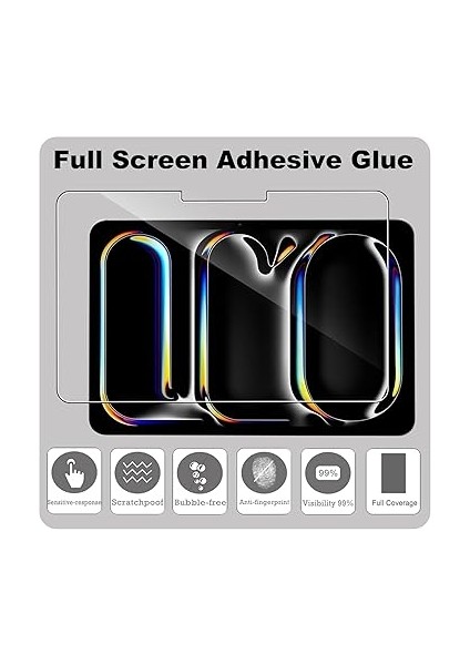 Ekran Koruyucu iPad Pro 13 Inç M4 (2024), 2 Paket Hd Şeffaf Çizilmeye Dayanıklı Temperli Cam [9h Sertlik] Dokunmaya Duyarlı Anti-Parmak Izi Anti-Yağ Koruyucu Ekran Koruyucu Film fiyatları