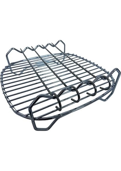 Home Airfryer Izgara Teli 21 cm x 21 cm ve 4 Adet Şiş 21 Cm, Büyük Boy Airfryerlere Uygun 2 Li Set modelleri