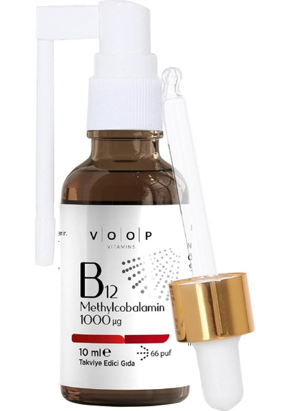 Vitamin B12 Methylcobalamin 1000 Mg Sprey-Damla 10 ml