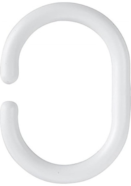 Banyo Duş Perde Halkası Kancası 12 Adet Perde Askısı