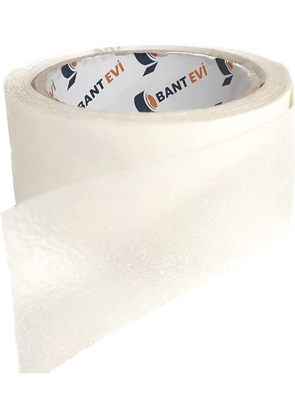 Evi Merdiven Kaydırmaz Bant Kendinden Yapışkanlı Kaymaz 50MM Genişlik, 5mt Uzunluk, Şeffaf Kaydırmaz Bant, Havuz Banyo Mutfak Küvet Islak Zemin Kaydırmaz Bant (50MMX5MT Şeffaf)