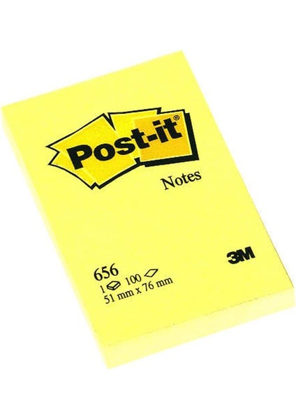 709566 – Yapışkanlı Not Kağıdı, 51 X76 Mm, Cam Göbeği, Macenta, Sarı