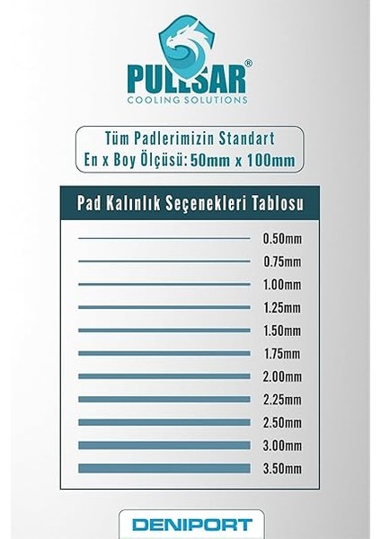 Ice Dragon® Termal - Thermal Pad / 17.0 W/m*k 100 * 50 (0.50 Mm) modelleri