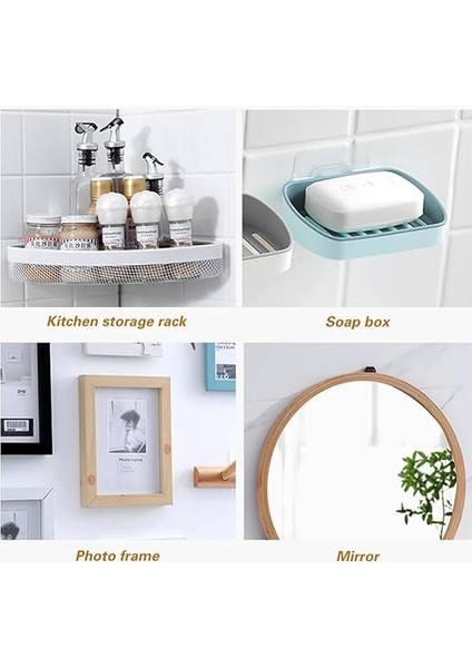 Mobilya Askı Çift Taraflı Yapışkanlı Geçmeli Klips Şeffaf Duvar Kancası, Iz Bırakmayan Sabitleme Askısı, Ev ve Ofis Organizer 5 Çift fırsatları